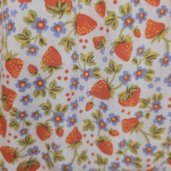 AERIE Cottage Tie Strap Strawberry Summer Dress 🍓 - Picture 6 of 7